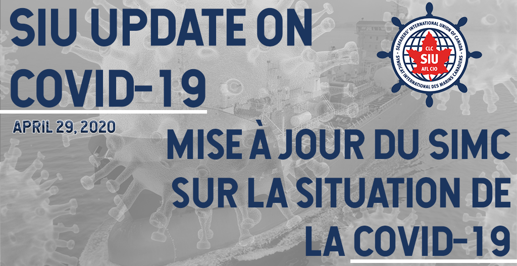 Mise A Jour Du Simc Sur La Situation De La Covid 19 Le 29 Avril 2020 Www Seafarers Ca